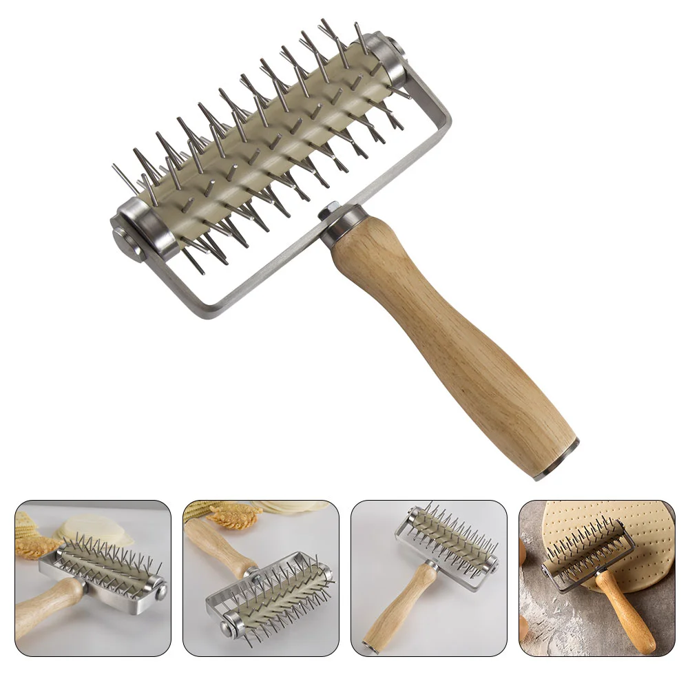 

Pizza Dough Puncher Roller Wheel Pizza Bread Needle Biscuit Dough Pie Hole Embossing Maker Pastry Baking Tools