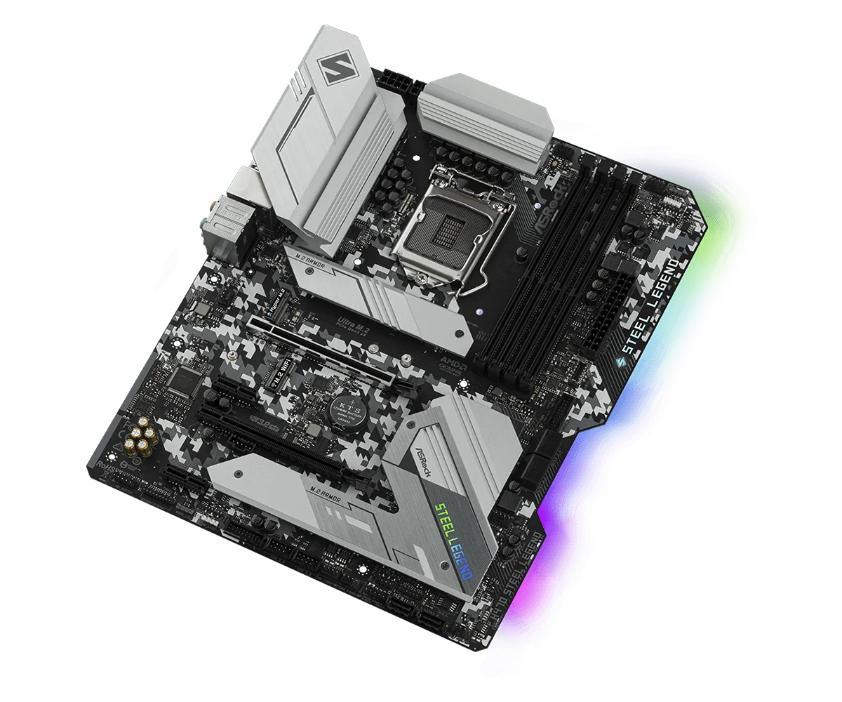 ASROCK H470 Steel Legend placa mãe LGA1200 CPU Support i5 10400 i5