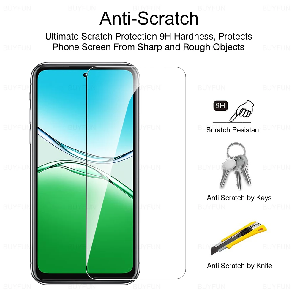 2-Piece Tempered Glass Phone Screen Protector - 9H Clear Film