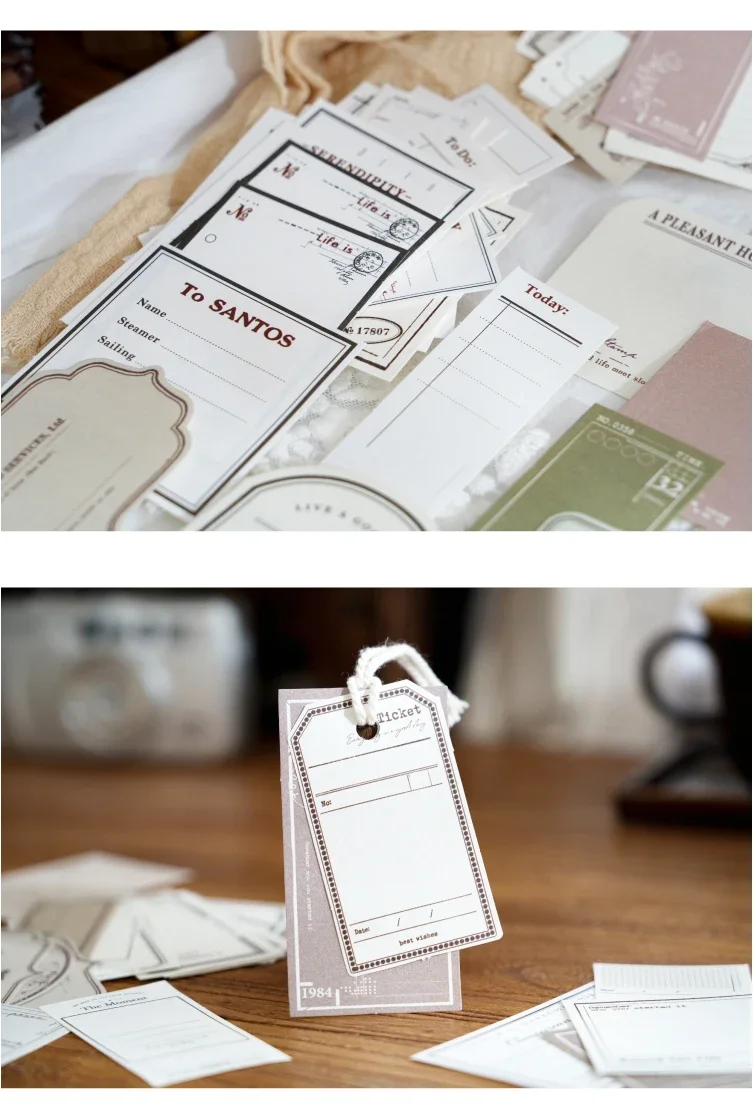 30 teile/los Umarmen Die Sommer Vintage Einfache Grenze Memo Pad Material Papier Kreative DIY Journal Collage Schreibwaren – Detail 9