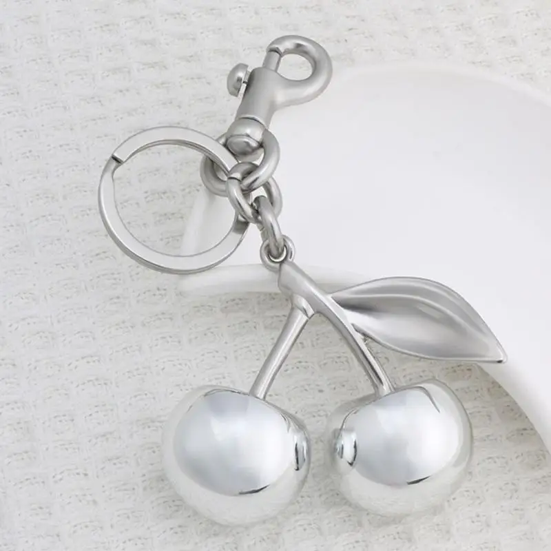 A52E Kirschtaschenanhänger, Schlüsselanhänger, Schmuck, bezaubernder Kirsch-Geldbörsenanhänger, Schlüsselhalter, Zubehör für den – Detail 1