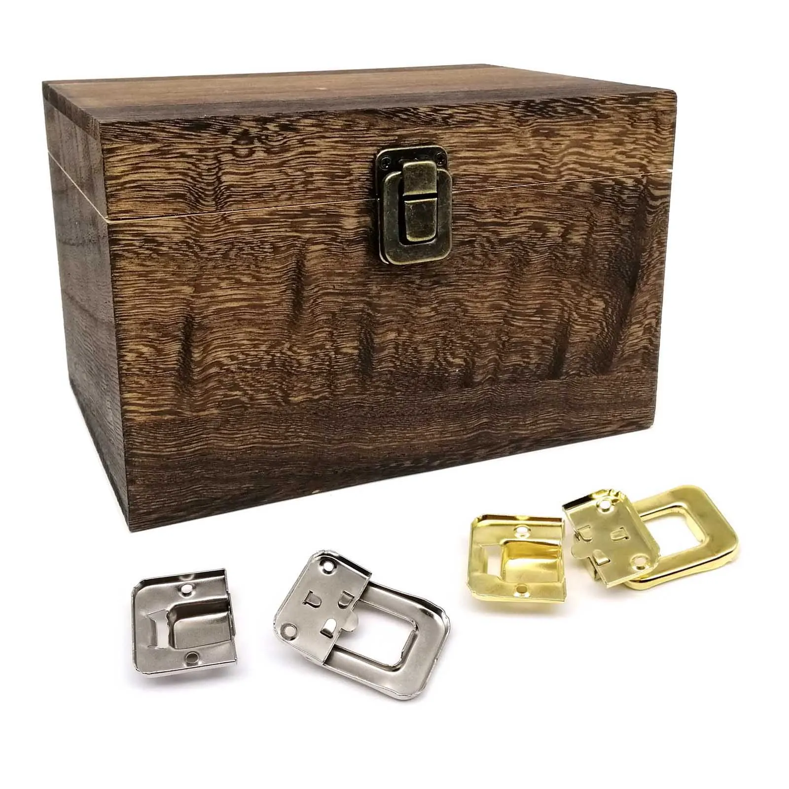 Schmucktruhe, Geschenk, Wein, Holzkiste, Knebelriegel, Koffer, Haspe, Ledertasche, Handtasche, Geldbörse, Verschluss, Schloss mit Schrauben, 27 x 40 mm – Detail 13