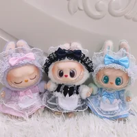 For 17cm Labubu Mini Doll Clothes Labubu Doll Outfit Accessories Tulle JK Skirt Set Love Hoodie Yarn Dress Outfit 1