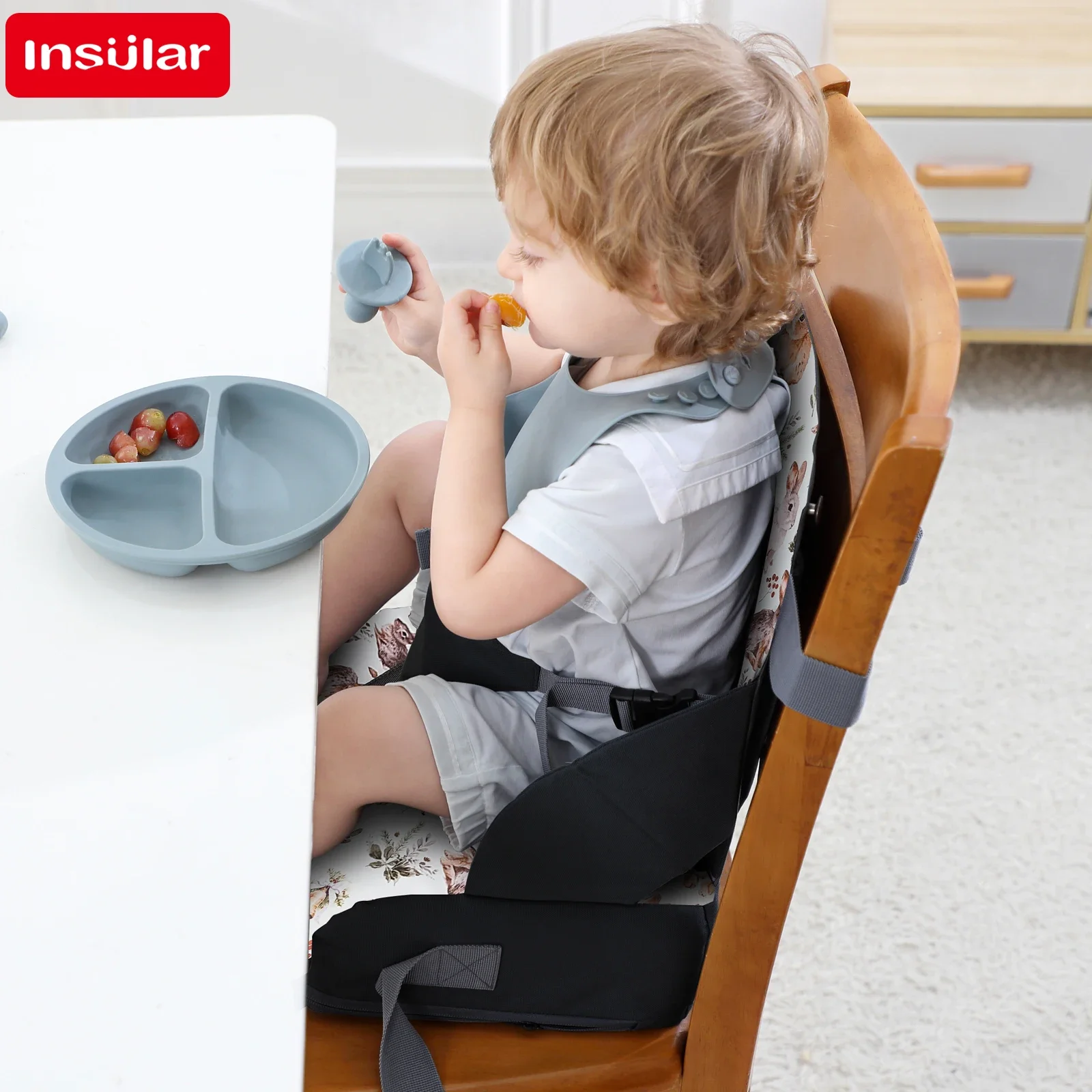 New Portable Baby Seat Sponge Cushion Removable Child Dining Chair Booster Mat Waterproof Easy To Install Child Seat Accessories