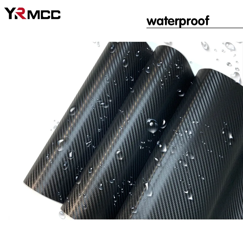 2D/3D Carbon Fiber Vinyl Wrap Black Car Stickers Waterproof Adhesive Vinyl Auto Tuning Film Motorcycle Stickers Cars Accessories