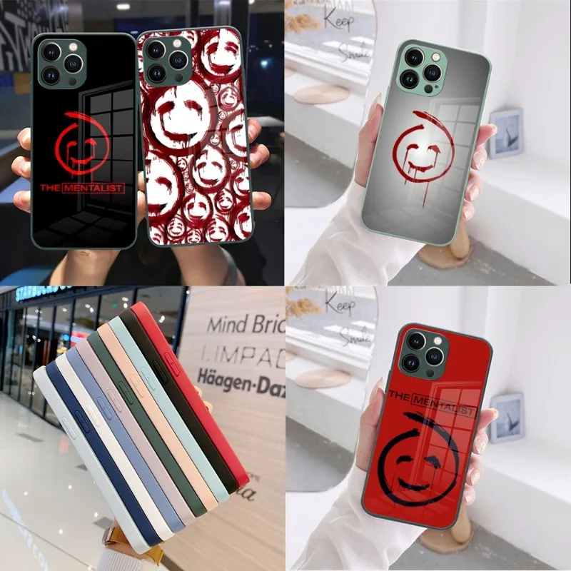 The Mentalist Red John Simon Baker Custodia Per Telefono Vetro Verde Scuro Per Iphone 13 14 12 11 Pro Xs Max Plus Mini X Xr 8 7 6S Se2020