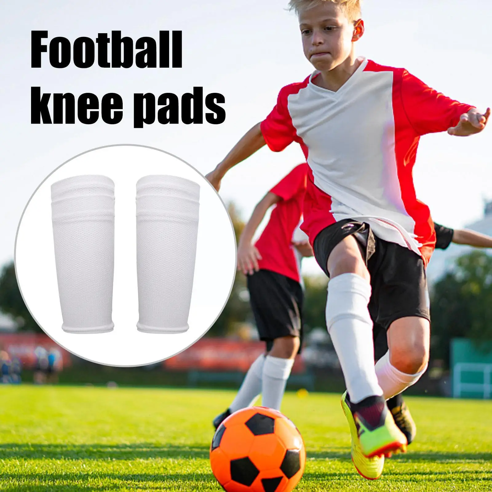 Soccer Shin Guard Sock Double layer Football shin pads holder Instep Socks Guard Soccer Sleeves for Kids Boys Men K2D4