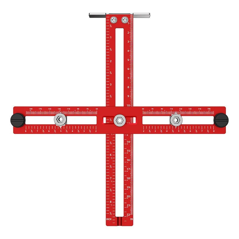 แม่แบบเจาะติดตั้งมือจับตู้อลูมิเนียม ปรับได้ ใช้ได้ทั้งระบบเมตริก/นิ้ว สำหรับติดตั้งมือจับลิ้นชักและมือจับประตู 1