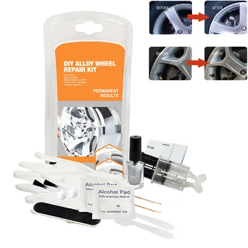 실버 합금 휠 수리 키트, 범용 차량 타이어 휠 스크래치 제거기, 자동차 림 덴트 페인트 수리 도구, 자동차 액세서리