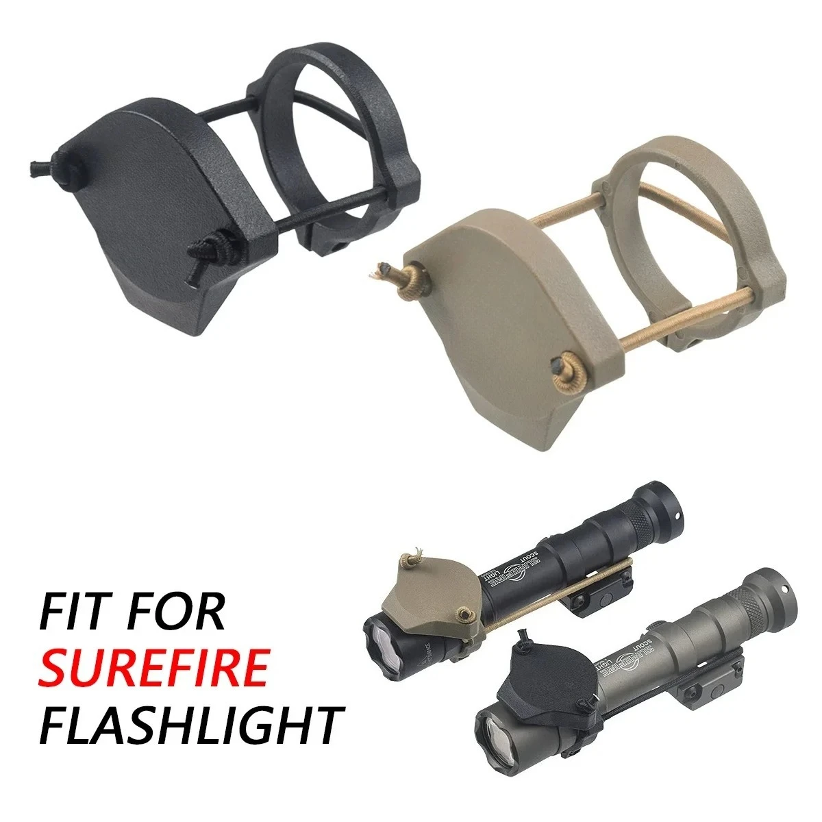 Tactical Scope Lens Cover With REAR CAP Nylon Protector Flashlight cover For M300 M600 M952V M951 Modlite Scout Light Protector