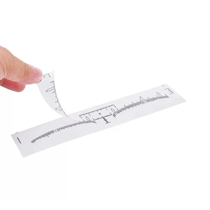 100/50PCS Tattoo Eyebrow Ruler Sticker Disposable Adhesive Microblading Tattoo Measurement Tool for Permanent Makeup Accessory