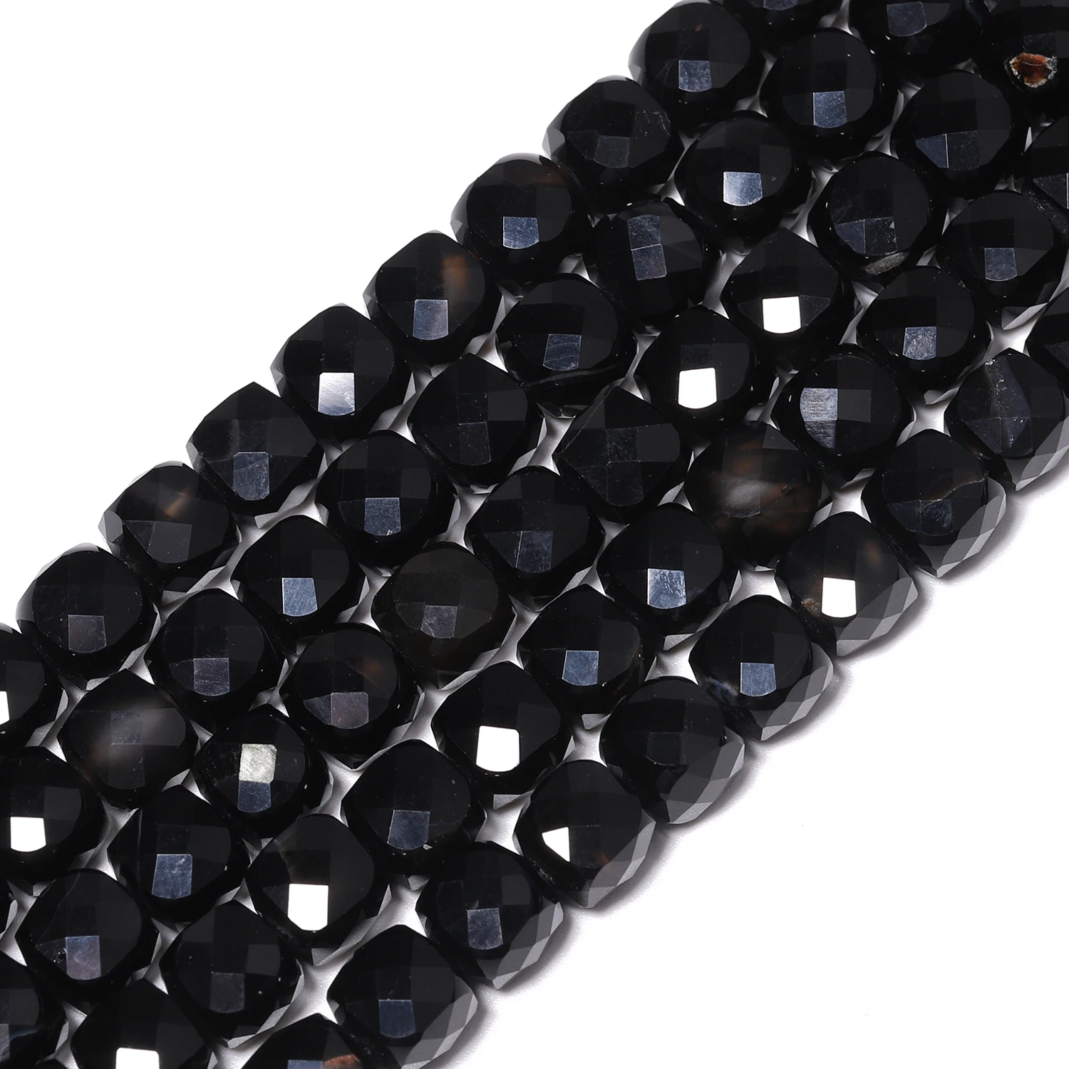 16 Strands AAA Grade Natural Black Onyx Gemstone Beads - 3mm To 12mm Mix
