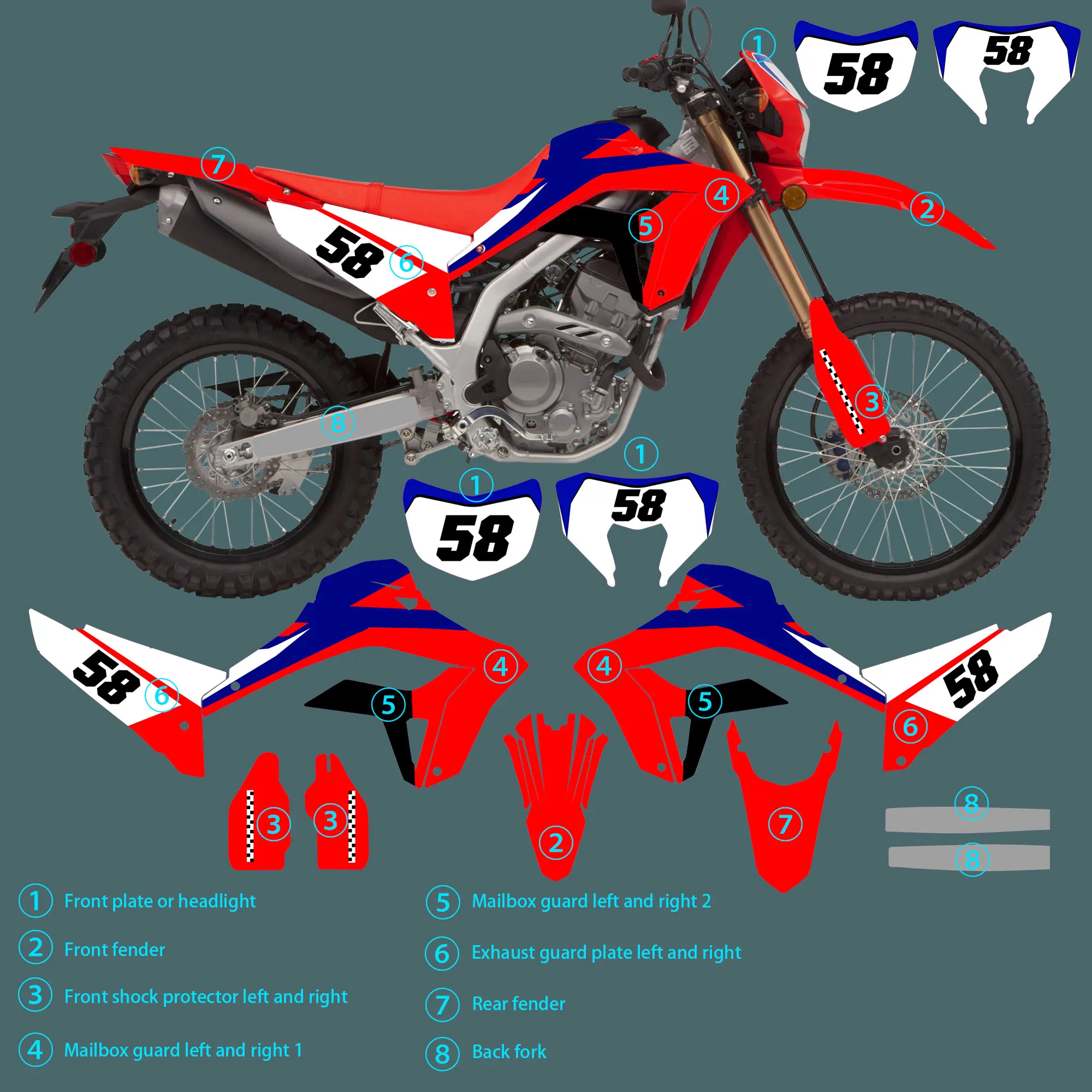 Рисунок 2 - Для 2021-2023 CRF300L 2021 2022 Φ