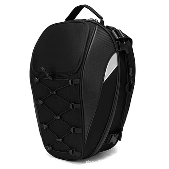 Dual Use Waterproof Helmet Bag Motorcycle Tail Bag 30L-40L Box Rear Seat Bag Large Capacity Rider Backpack Motorbike Accessories 1