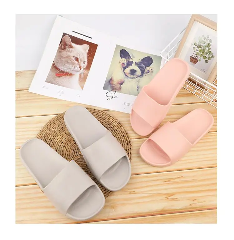 Women 2022 Indoor Bath Hotel Slippers Mens And Women Non-Slip Eva Soft Thick Sole Shoes Female Sandals Casual Beach Flip Flops