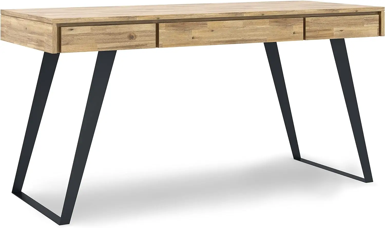 

SIMPLIHOME Lowry SOLID WOOD and Metal Modern Industrial 54 inch Wide Home Office Desk, Writing Table, Workstation,