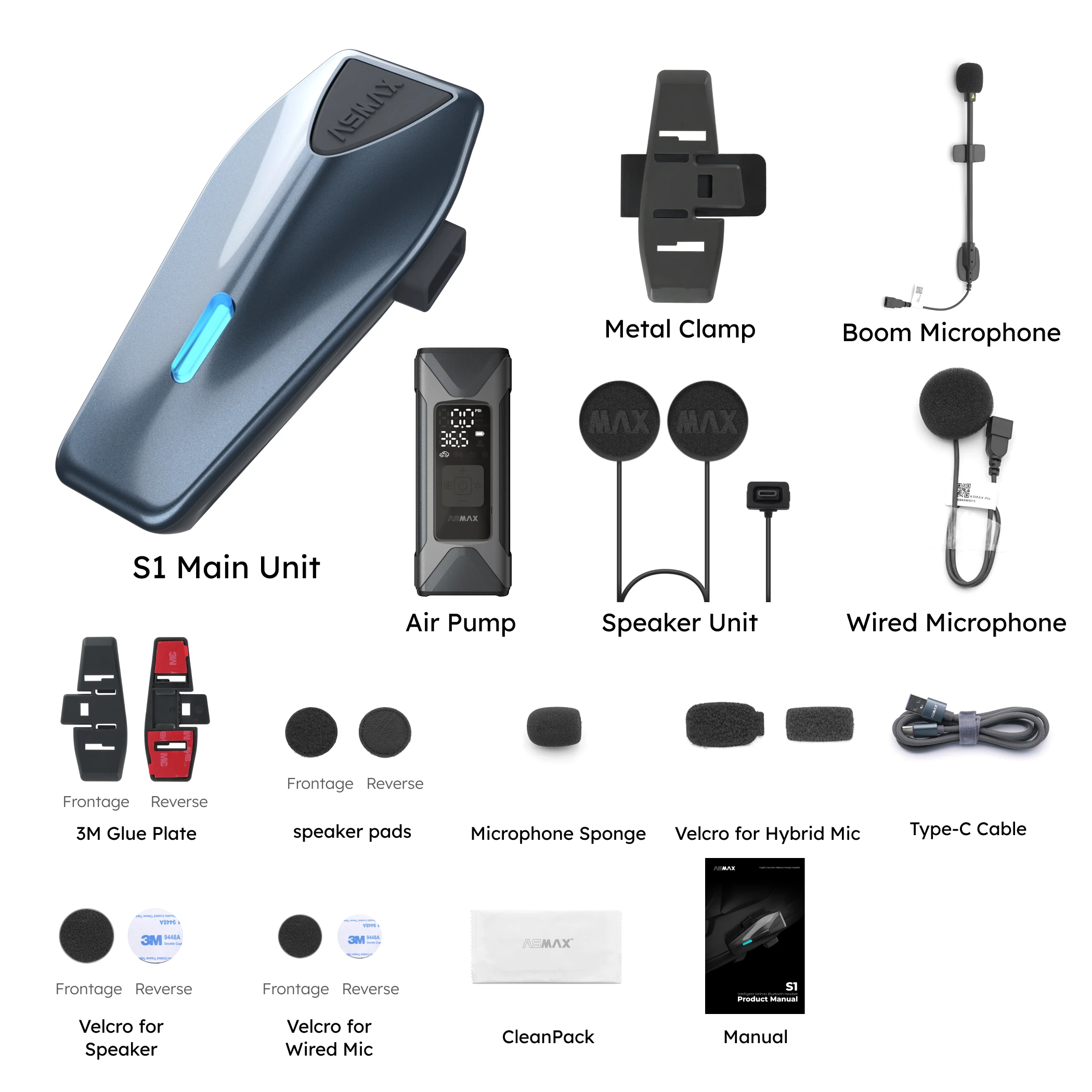 ASMAX S1 Bluetooth コミュニケーションシステム