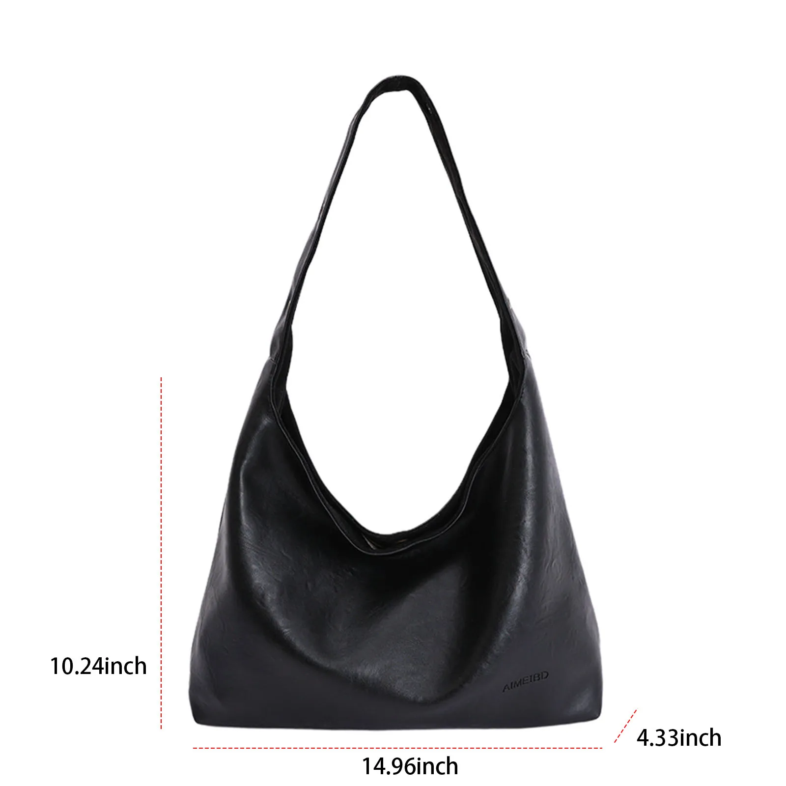 Women PU Leather Solid Color Shoulder Bag Single Shoulder Tote Bag Versatile Underarm Shoulder Bag for Outing Commuting