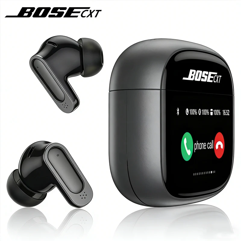BOSECXT 울트라 V11 스마트 터치 다기능 대형 화면 TWS 무선 ANC 노이즈 캔슬링 이어버드 강력한 베이스 이어버드