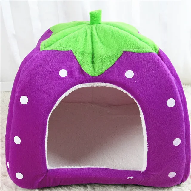Strawberry Shape Cat Bed House Kennel Nest Sleeping Bag Puppy Pet For Small Dogs Sofa Mat Cushion Cat Pet Supplies Cama Gato 5