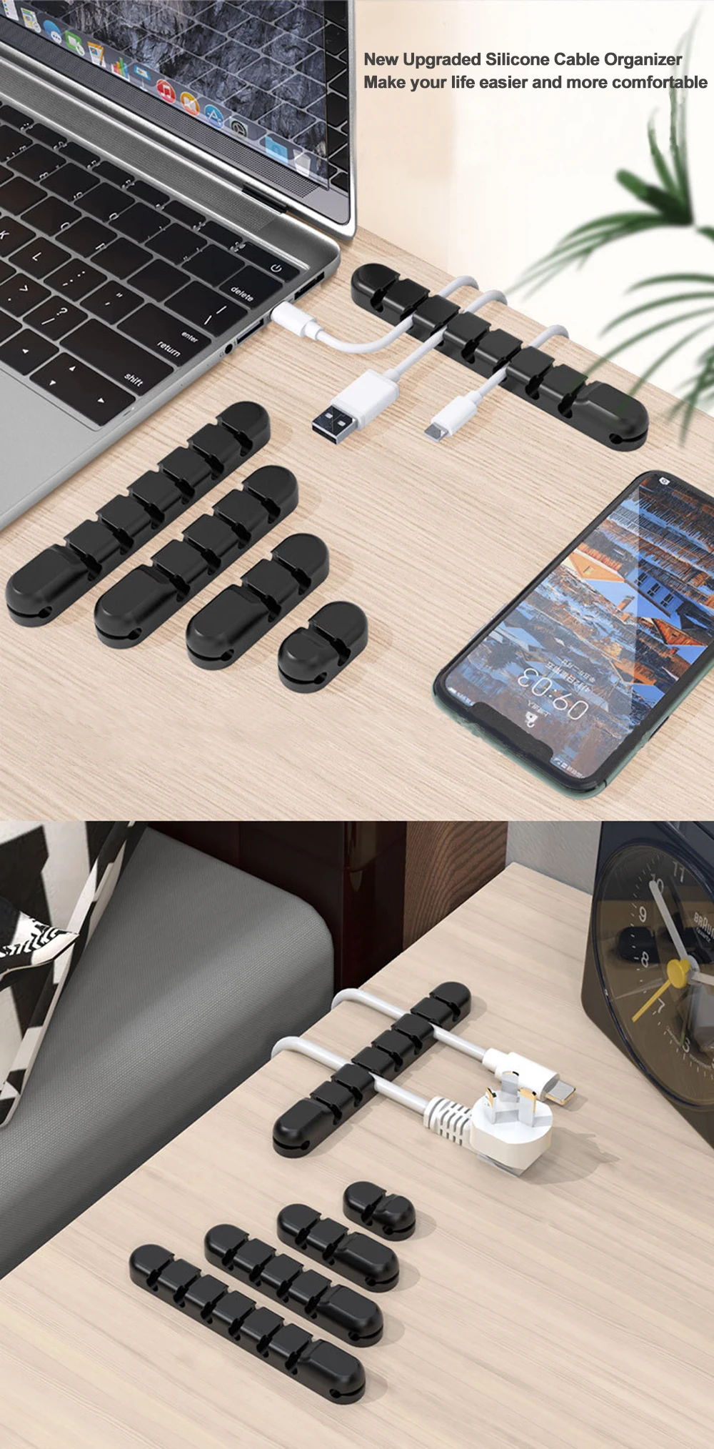 Organizador De Cables Negro De 10mm | Seguridad Para Ti