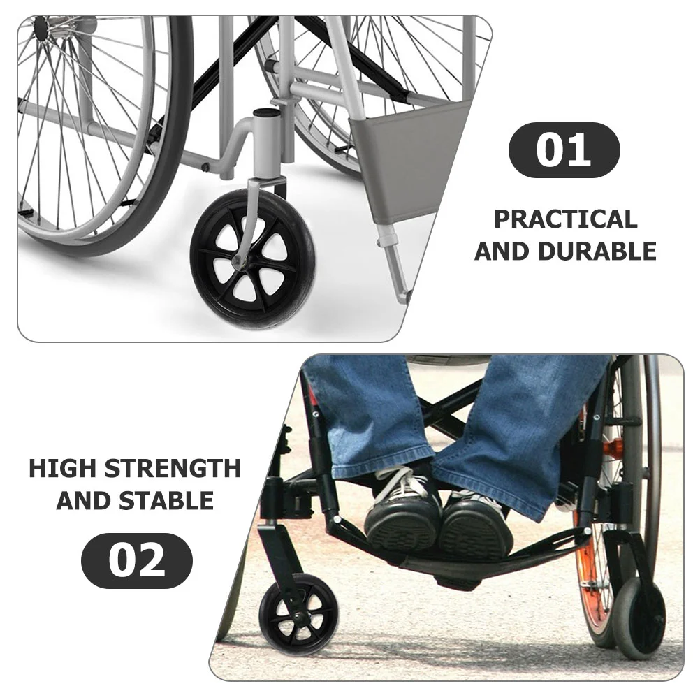 2 Pcs Wheelchair Front Accessories Wheels Castor Caster Replacement Walker Drive