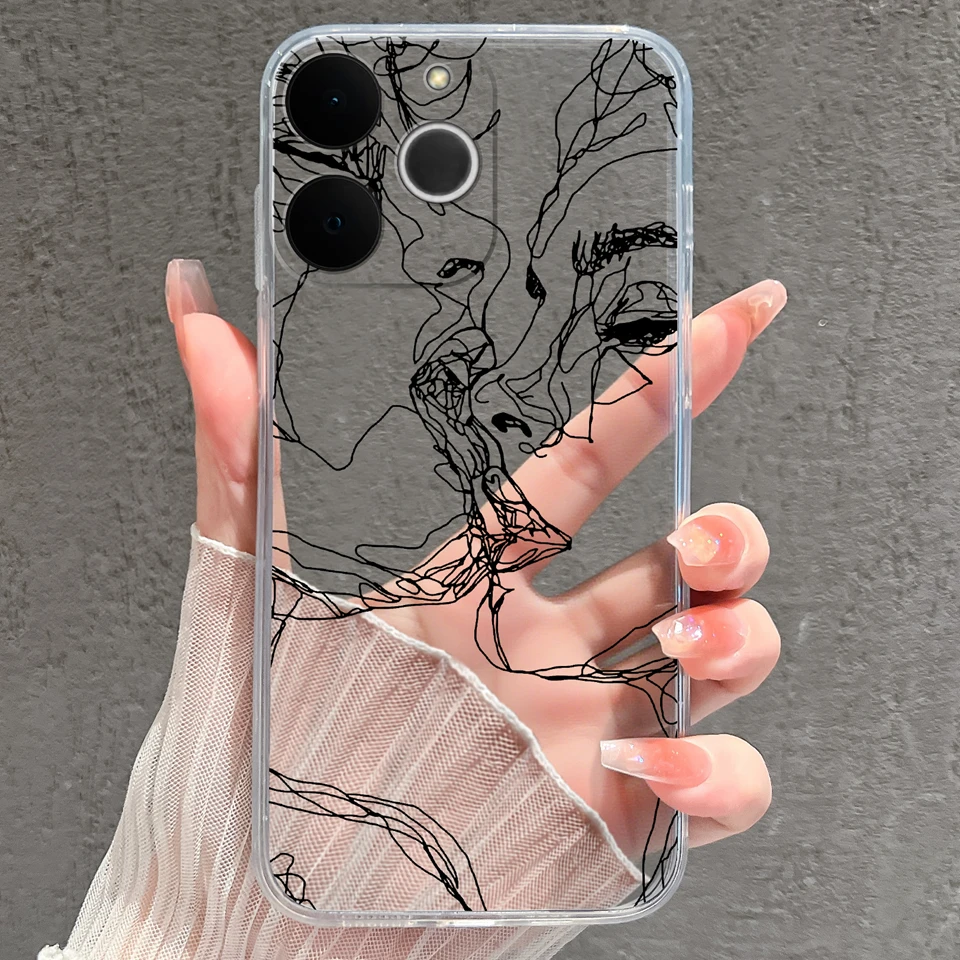 Cat Whale Anti-Fingerprint Transparent Phone Case