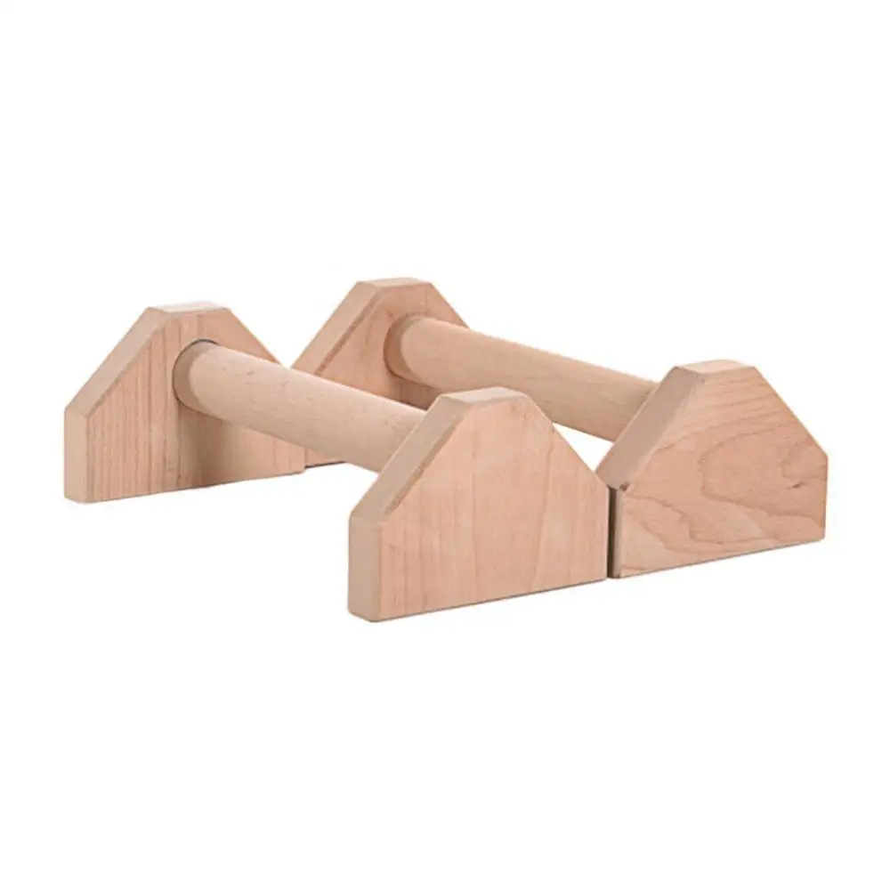 1 Pair Durable Wood Stand Anti-slip Design For Muscle Exercise Handstand Push-Ups
