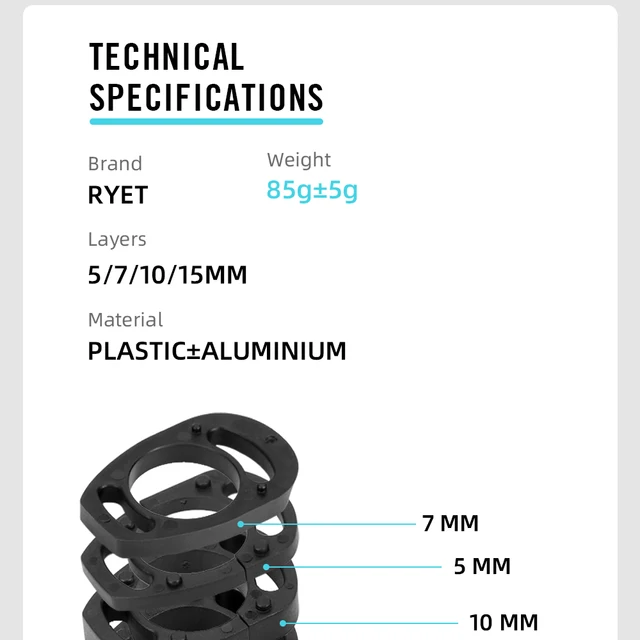 Entretoise De Potence De Vélo 2 Mm - En Aluminium, Pour Ajuster La Hauteur Du Guidon, Diamètre Intérieur 25.8 Mm