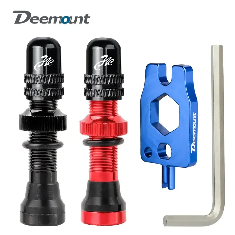 2PCS Schrader A/V Valves 40/60mm CNC Machined Anodized Nipple for MTB Road Bike Tubeless Rims