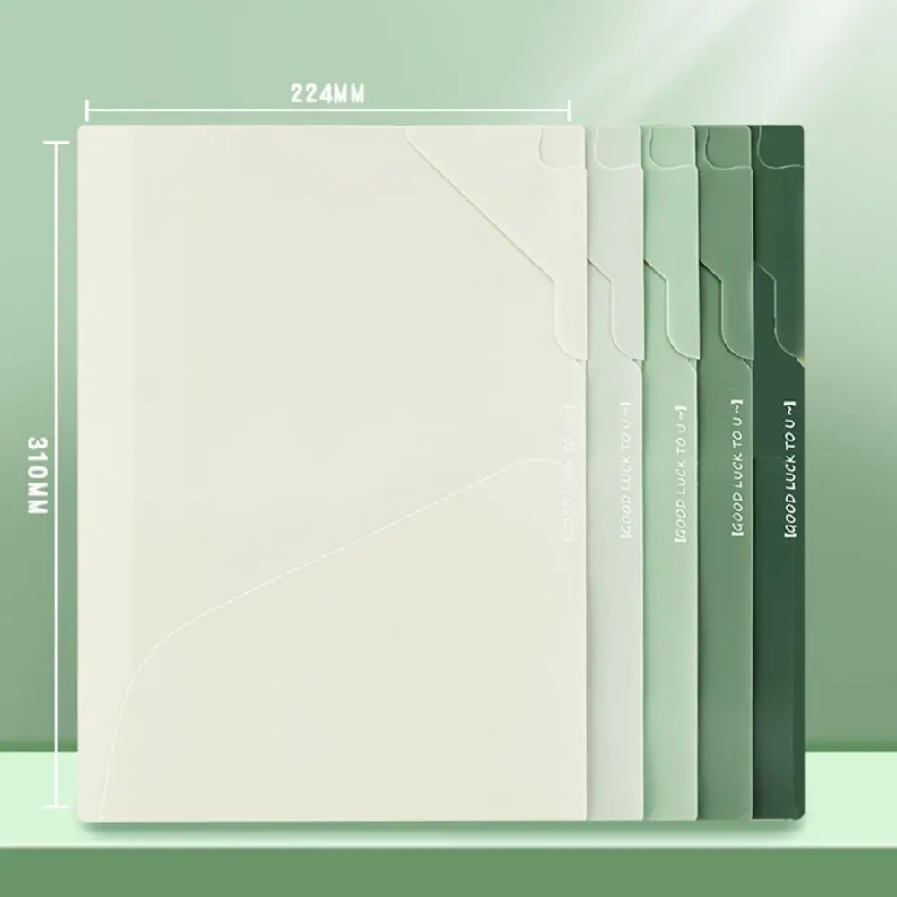 5 개/대 A3/A4 파일 폴더 두꺼운 그라디언트 색상 계약 폴더 방수 시험 용지 보관 클립 문서 보관