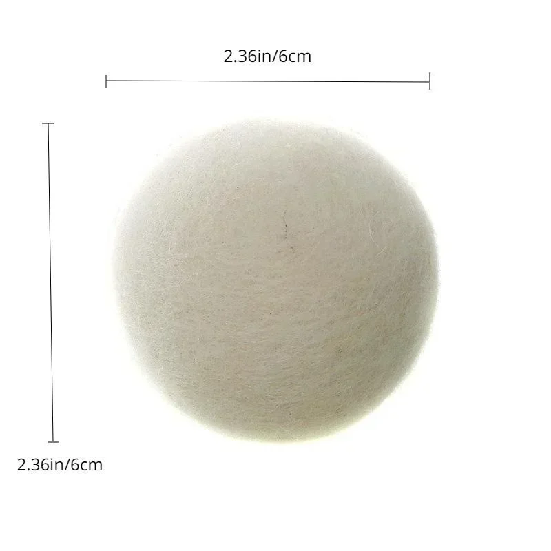 6cm Reusable Wool Dryer Balls Natural Fabric Softener Household Clothes Dryer Washer Anti-winding Cleaning Tools 5