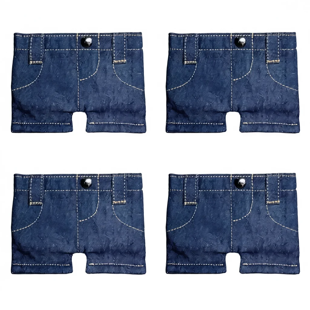Pocket Pants Mini Jeans Wallet,Foldable Jeans Shaped Change Bag Card Holder Wallets,Portable Retro Pants Style Wallets 1