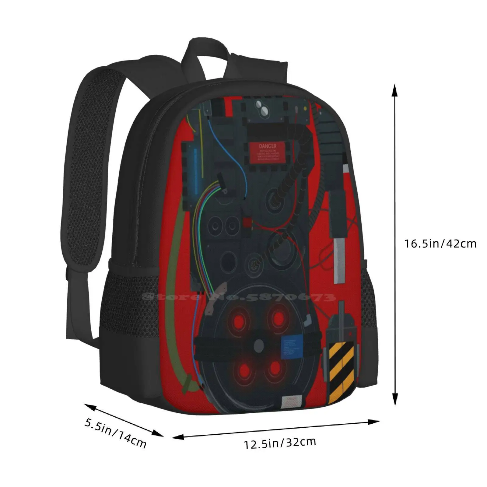 Ghostbusters Proton Pack Pattern Design Laptop Travel School Bags Fanart Film Ghostbusters Proton Pack Bill Murray Trap Peter