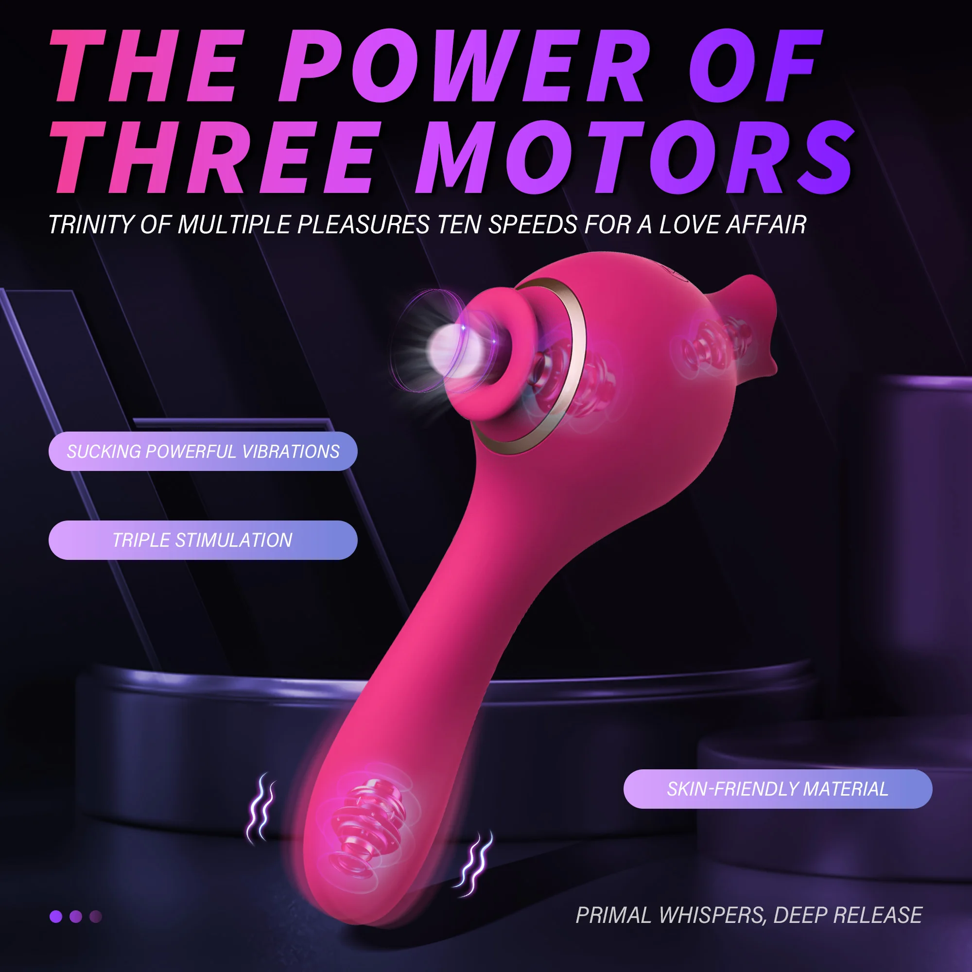 3-in-1 Saugvibrator Mit Zungenstimulation Für Damen 10 Modi_voghion.com