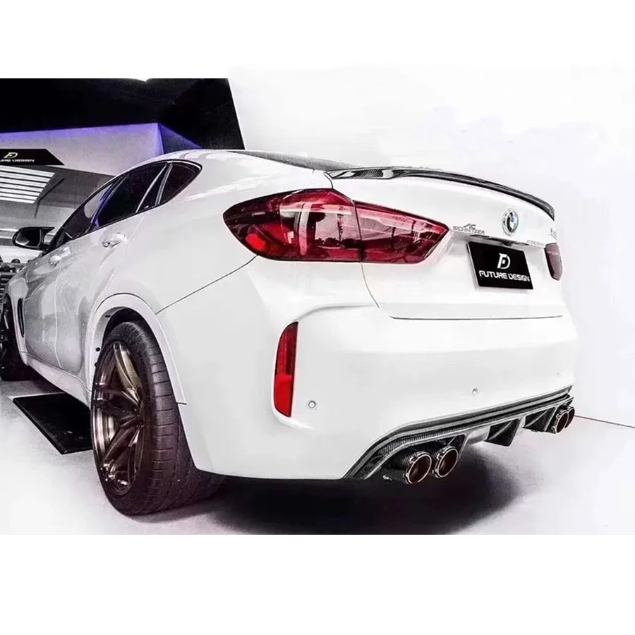 BMW X5M F85 X6M F86 카본 파이버 자동차 리어 범퍼 디퓨저 리어 스플리터 스포일러 백 립 션트 자동차 액세서리 바디 키트