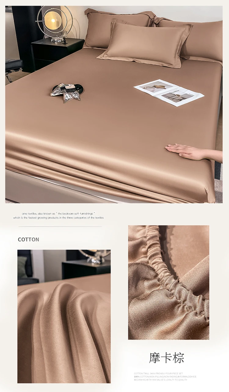Description Picture 6 of item3pcs Set 100% Bamboo Mattress Protector Mattress Cover with Pillowcase Cooling Bedsheet 1000 Thread Count Anti-slip Fitted Sheet