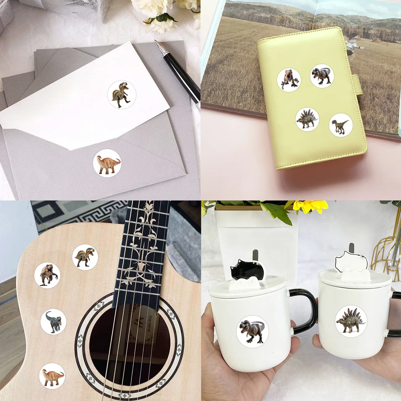 500PCS 쥬라기 공룡 롤 DIY 스티커 기타 냉장고 전화 가방 물컵 스케이트보드 플래너 용품 스티커