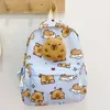 Doll Decoration Capybara Backpack Thickened Wide Straps Cartoon Animal Daypack Nylon Multi Functional Large Capacity School Bag