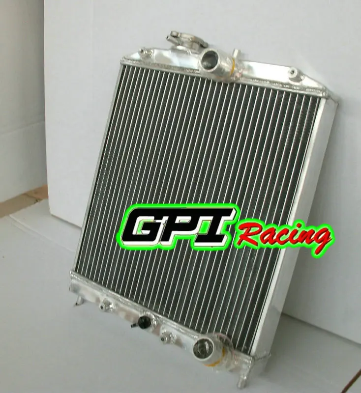 4ROW Aluminum Radiator 1992-2000 FOR Honda Civic CRX DEL SOL EK EG D15 D16 B16 B18 + FAN Shroud 93 94 95 96 97 32mm Pipe
