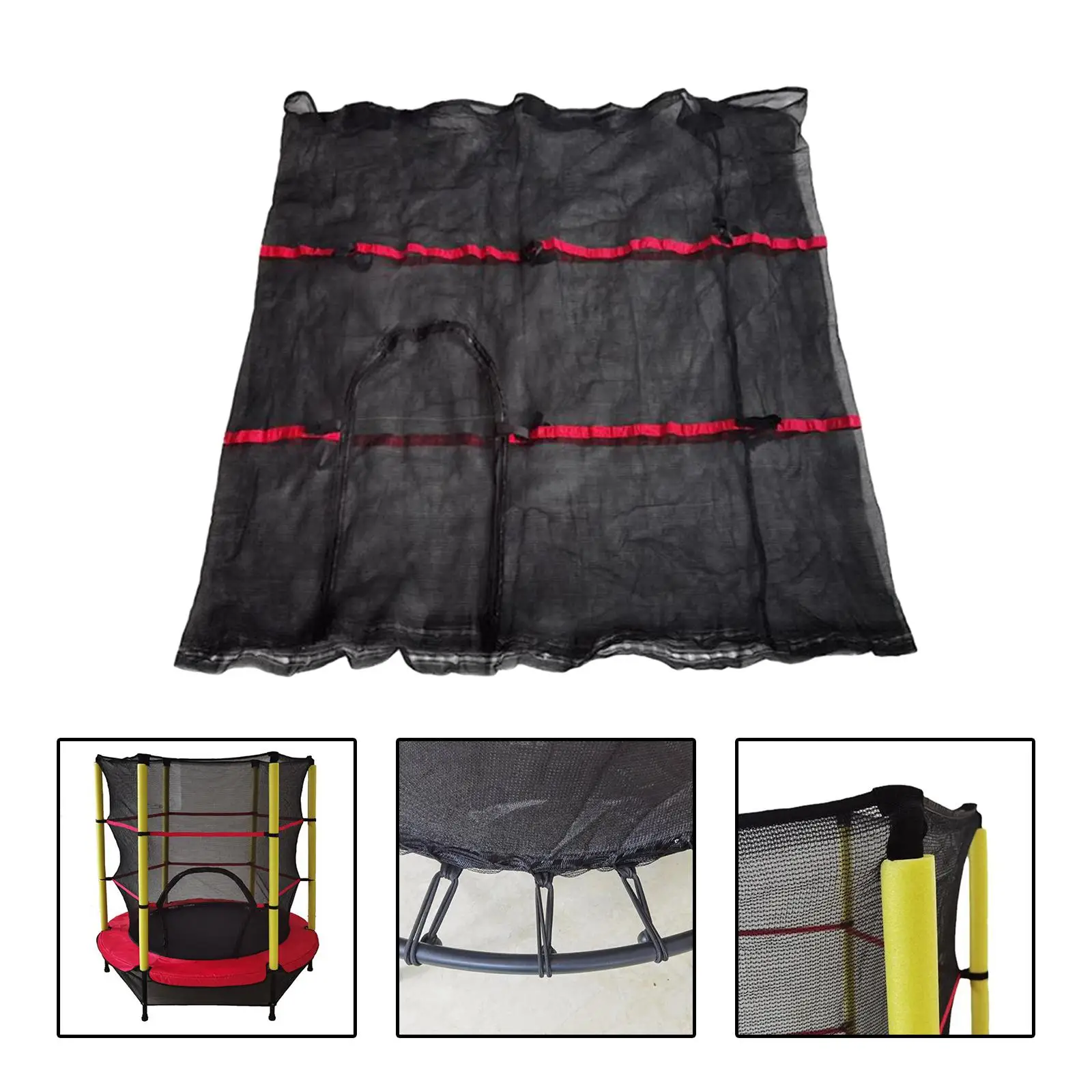 55inch Trampoline Enclosure Net Security Net 130cm Hight for Children Injury Prevention Protection Round Net Fence Replacement trampoline replacement net