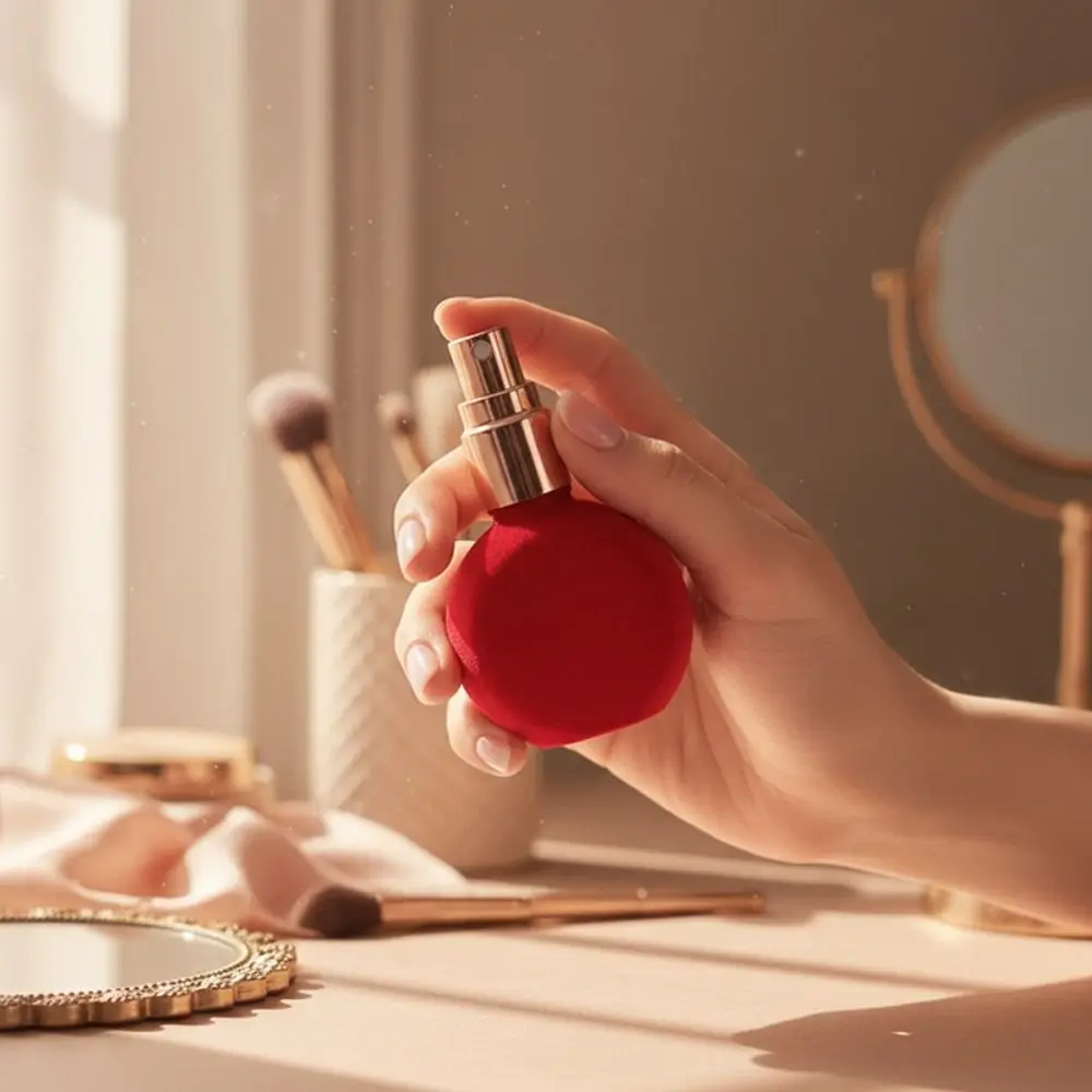 Portable 5ml Perfume Bottle Flocking Leak-proof Spray Bottle Refillable Perfume Atomizer Bottle for Woman Girls