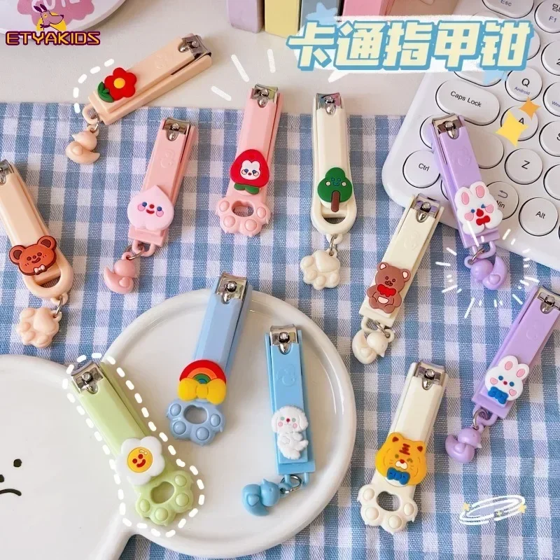 Cute Cartoon Bear Girls Heart Nail Clippers Cutter for Kids Nail Scissor Trimmer Kawaii Beauty Nail Art Baby Care Tool