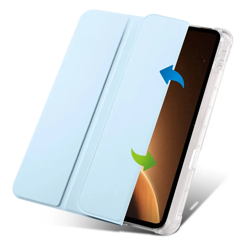 Tablet Coque For OPPO Pad 2 Case 11.61 inch PU Leather Tri Fold Caqa For One Plus Pad 11.61 Cover With Pencil Holder Shell + Pen_voghion.com