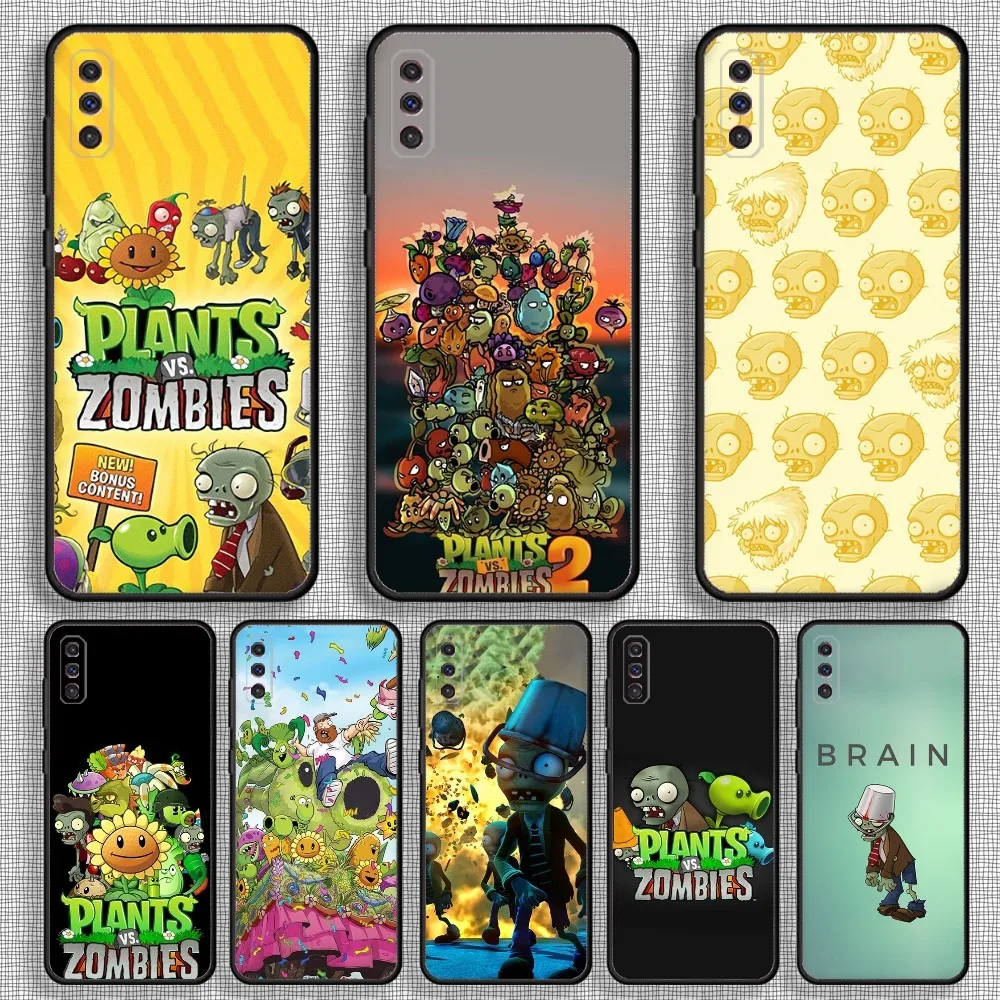 Game Plants Vs Z-Custodia Per Telefono Zombies Per Samsung S23,23,22,30,21,10,9,Note20 Ultra,Lite,Ultra,5G,Plus,Fe, Custodia Morbida Nera