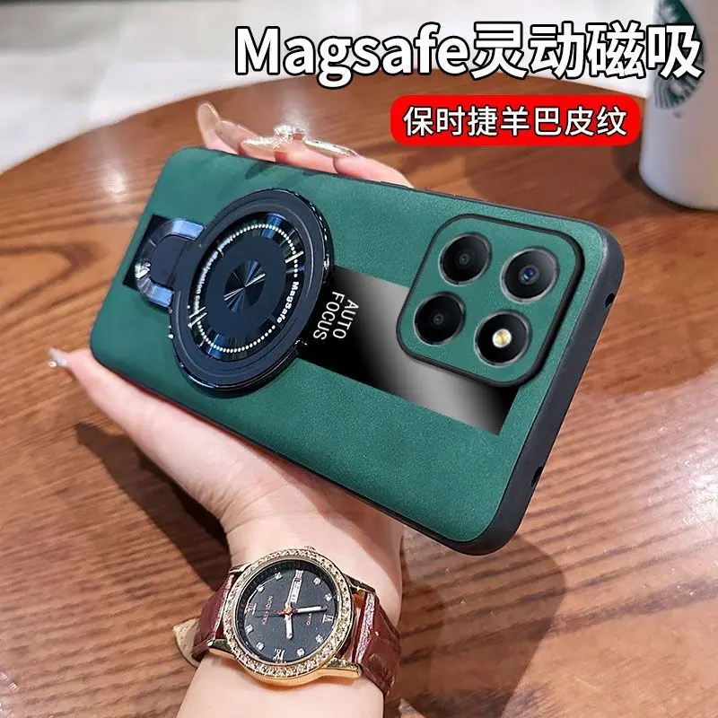 Smartphone Business Style Stand Case - Premium Colored Leather, Skin-Friendly, Anti-Fall Design