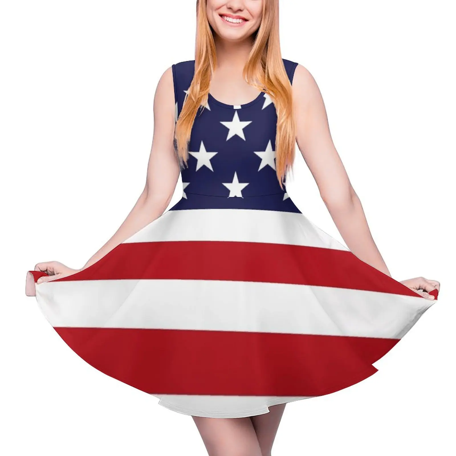 American Flag Sleeveless Dress wedding dresses for parties birthday dress for women
