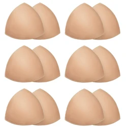 Women's Invisible Triangle Sponge Push-Up Bra Pads Set for Swimsuits and Bikinis (Skin)