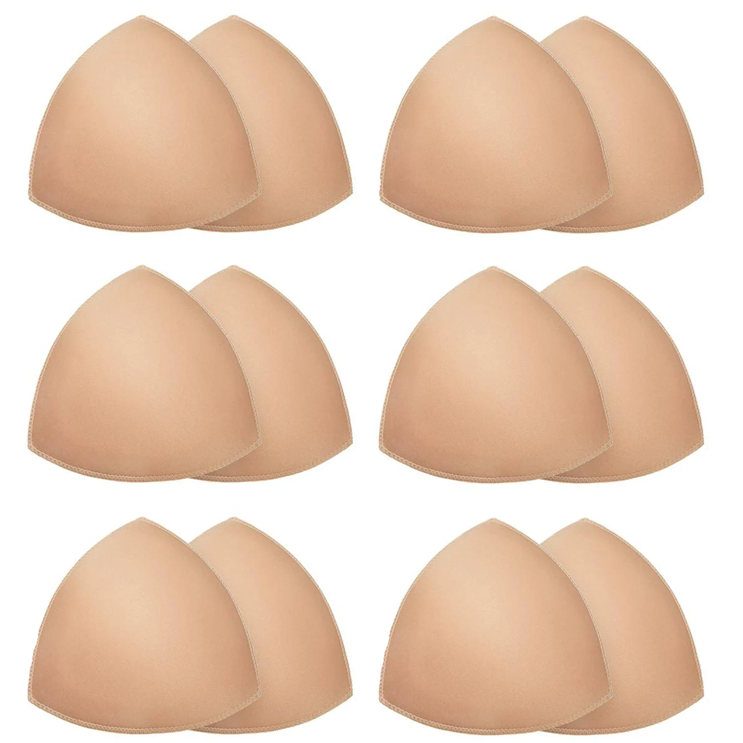 Triangle Sponge Push Up Bra Pads Set for Women Invisible Insert Swimsuit Bikini Breast Enhancers Chest Cup Pads Accessories