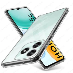 Transparent Anti - Yellow Shockproof Soft Back Cover with Clear Bumper for Honor X5c 4G (Transparent)